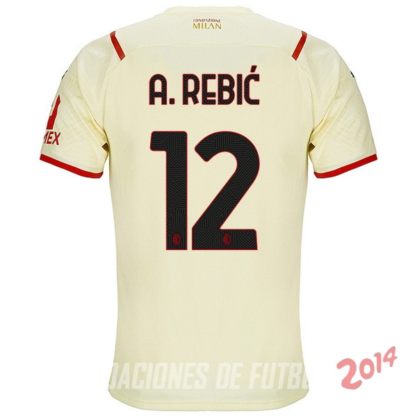 NO.12 A. Rebic De Camiseta Del AC Milan Segunda 2021/2022